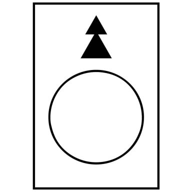 Schneider Electric ZB2BY4953 Skilt dobbelpil opp