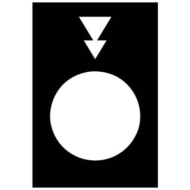 Schneider Electric ZB2BY2956 Skilt dobbelpil ned