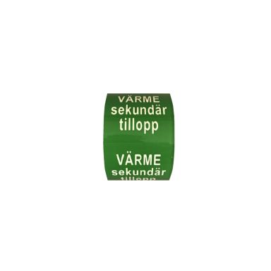 Nordisk Rörmärkning 19116 Tape til mærkning af rør 75 mm x 30 meter, grøn/hvid