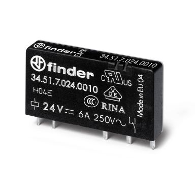 Finder F34517024010 Relé 24V DC, 6/10A