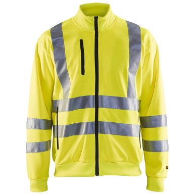 Blåkläder 335819743300XXL Hi-vis trøje med lynlås, gul med høj synlighed