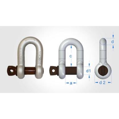 Gunnebo A083435 Sjakkel rett, skruebolt, FZ