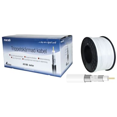 Televes RG-6T Koaxialkabel 1,0/4,6 mm, trippelskärmad