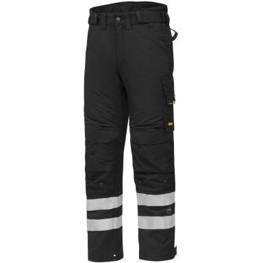 Snickers Workwear 6619 AllroundWork Vinterbukser sort/sort, kort, foret