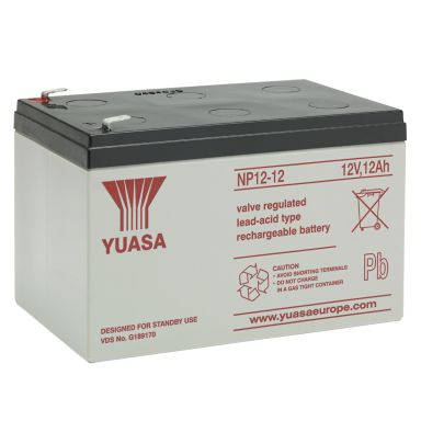Yuasa NP12-12 Bly-syre batteri ventilreguleret, 12 V
