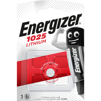 Energizer Lithium Knapcellebatteri CR1025, 3 V