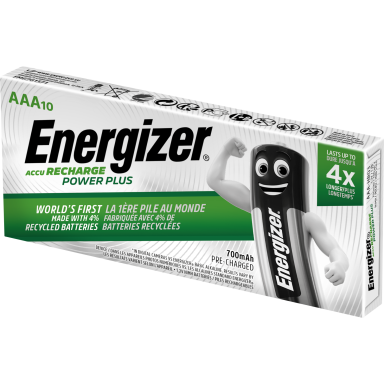 Energizer Recharge Power Plus Akku ladattava, AAA, 1,2 V, 10 kpl