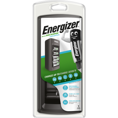 Energizer Accu Recharge Batteriladdare AA, AAA, C, D och 9 V