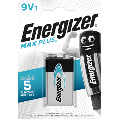 Energizer Max Plus Batteri alkalisk, 9 V