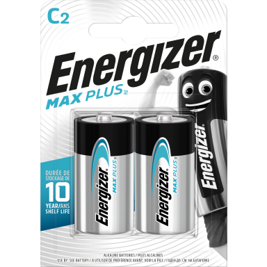 Energizer Max Plus Batteri alkalisk, C, 1,5 V, 2-pakning
