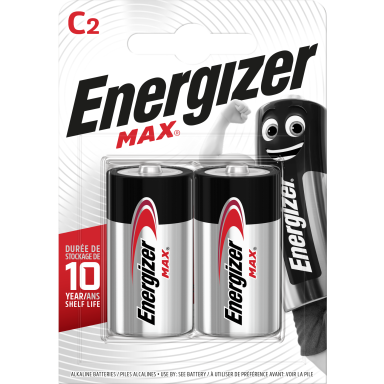 Energizer Max Batteri C, 1,5 V, 2-pakning