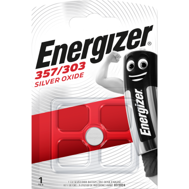 Energizer Silveroxid Knapcellebatteri 357/303, 1,55 V