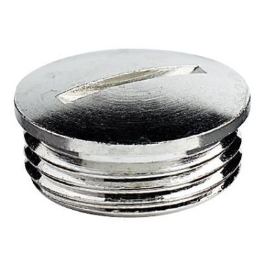 Rutab 1466149 Avslutningspropp förnicklad mässing