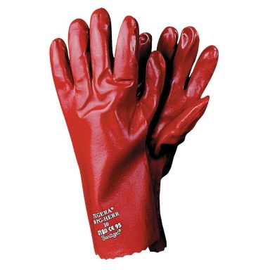 Tegera 10PG Kemikaalisuojakäsineet PVC-pinnoite, puuvillavuori