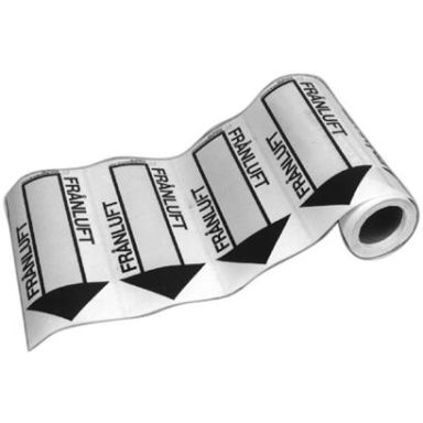 Nordisk Rörmärkning 905502 Ventilation etiket 175 x 75 mm, Udsugning, pakke 100