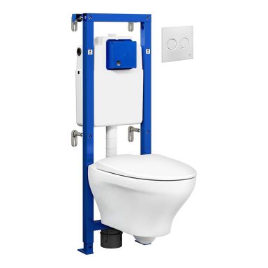 Gustavsberg Estetic 8330 Toilet med armatur og vægtryk