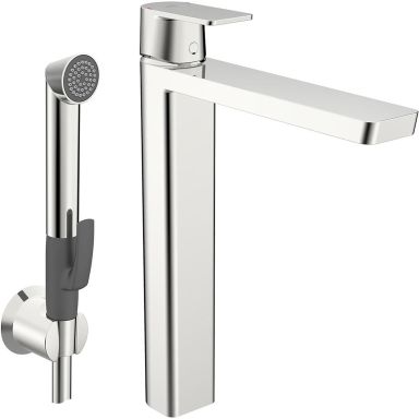 Oras Stela Håndvaskarmatur med håndbruser, høj model, krom