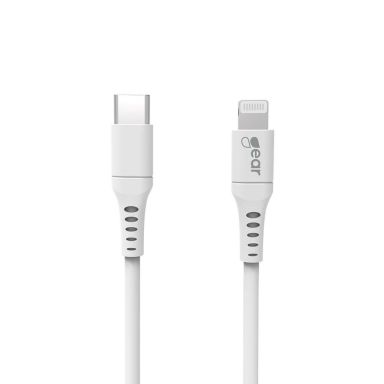 Gear 665104 Laddkabel USB-C till Lightning, 2 m, vit