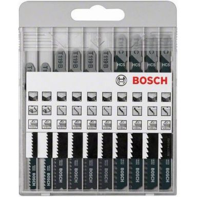 Bosch 2607010629 Basic for Wood Pistosahanteräsarja 10 osaa