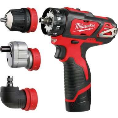 Milwaukee M12 BDDXKIT-202C Bore-/skruemaskine med batteri og oplader
