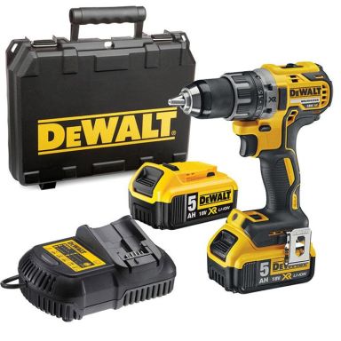 Dewalt DCD791P2 Bore-/skruemaskine med 2 stk 5,0 Ah batterier og oplader