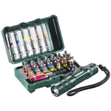 Metabo 626721000 Bitssæt med lommelygte, 29 dele