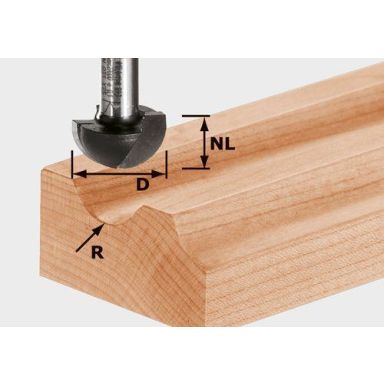 Festool HW S12 D30/20/R15 Fræserjern 12mm spindel