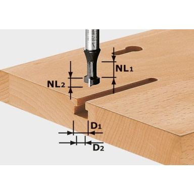 Festool HW S8 D10,5/NL13 T-møtrik fræser 8mm spindel