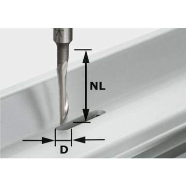 Festool HS S8 D5/NL23 Aluminiumfräs 8mm spindel