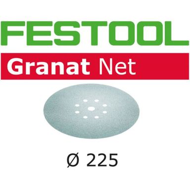 Festool STF D225 GR NET Nätslippapper 225mm, 8-hålat, 25-pack
