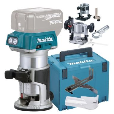 Makita DRT50ZJX5 Fræser med tilbehør, uden batteri og oplader
