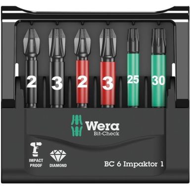 Wera Impaktor 1 SB 073890 Bitssats 6 delar