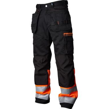 Vidar Workwear V500452D108 Håndværkerbukser orange/sort