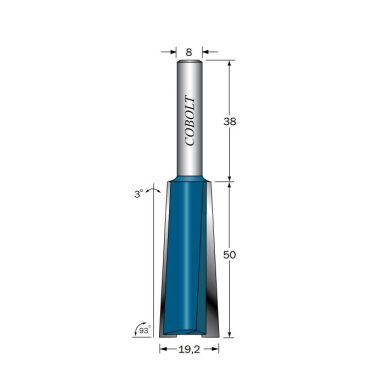 Cobolt 224-950 Sgrating fræser L=50, D=14 & 19,2