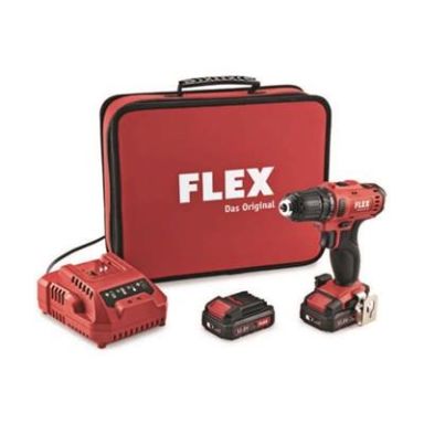 Flex DD 2G 10,8-LD Skruvdragare med 2 st 2,5 Ah batterier och laddare