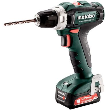 Metabo PowerMaxx BS 12 Bore-/skruemaskine med 2 stk 2,0 Ah batterier og oplader