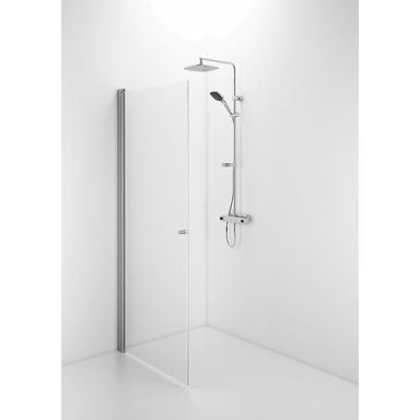 Contura Space SPNK 800 Dusjvegg rett, med knapp, 800 mm