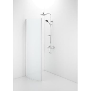 Contura Space SBVF 900 Dusjvegg bøyd, med håndtaksprofil, 900 mm