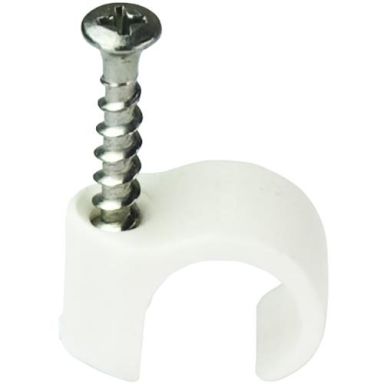 Gelia 4015041652 Skrueclips Hvid, pakke med 10