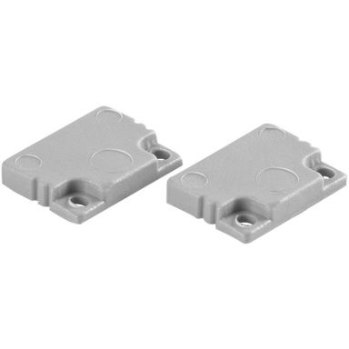 Hide-a-Lite U-profil Låg Gavl til aluminiumsprofiler, 2-pak