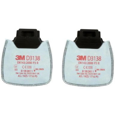 3M Secure Click D3128 Partikelfilter P2 R, till 800-serien