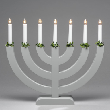 Konstsmide 3987-319 Adventsljusstake grå, 7 ljus