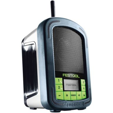 Festool BR10 SYSROCK Byggradio med Bluetooth och laddare, utan batteri