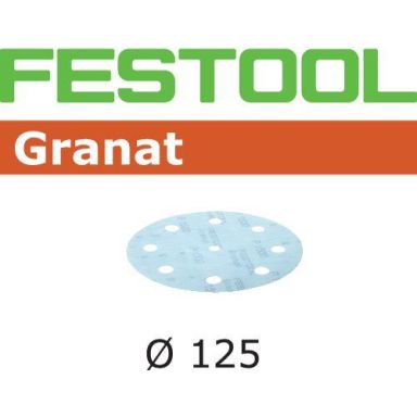 Festool STF GR Hiomapaperi 125 mm, 8-reikäinen, 50 kpl