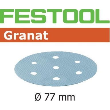 Festool STF GR Slippapper 77mm, 6-hålat, 50-pack