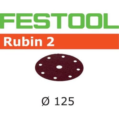 Festool STF RU2 Sandpapir 125mm, 8-hullers, 10-pak