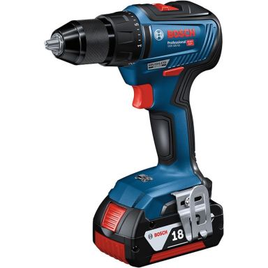 Bosch GSR 18V-55 Bore-/skruemaskine med bæretaske, 4,0 Ah batterier og oplader