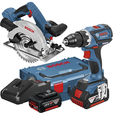 Bosch GSR 18V-EC + GKS 18V-57 Værktøjspakke