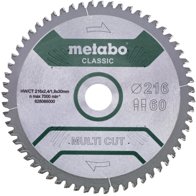 Metabo 628066000 Sågklinga 216x30 mm,60T