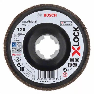 Bosch Best for Metal Lamellihiomalaikka x-LOCK X571, kulmassa